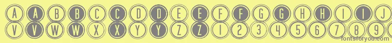 BackspacerTributeToPearlJam Font – Gray Fonts on Yellow Background