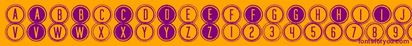 BackspacerTributeToPearlJam-fontti – violetit fontit oranssilla taustalla