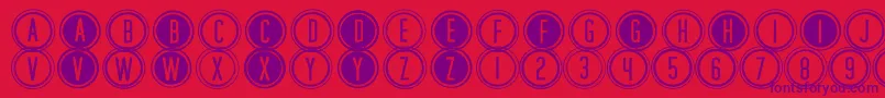 BackspacerTributeToPearlJam Font – Purple Fonts on Red Background