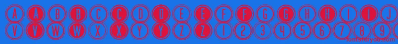 フォントBackspacerTributeToPearlJam – 赤い文字の青い背景