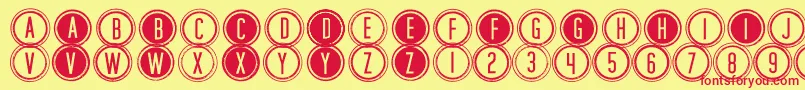 BackspacerTributeToPearlJam Font – Red Fonts on Yellow Background