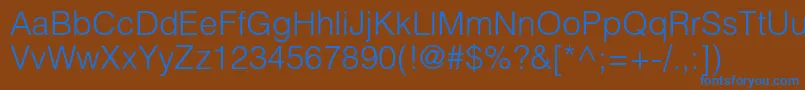 Helioslightc Font – Blue Fonts on Brown Background