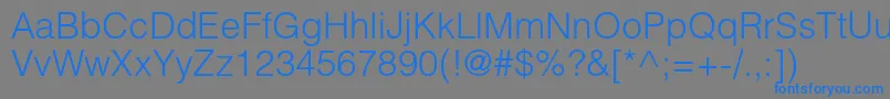 Helioslightc Font – Blue Fonts on Gray Background