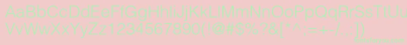 Helioslightc Font – Green Fonts on Pink Background