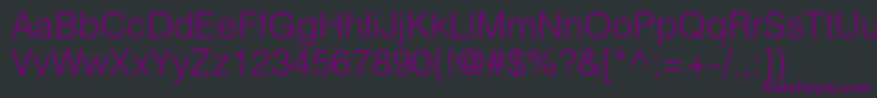 Helioslightc Font – Purple Fonts on Black Background
