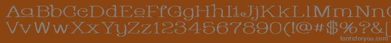 Шрифт WhackadooUpperWide – серые шрифты на коричневом фоне