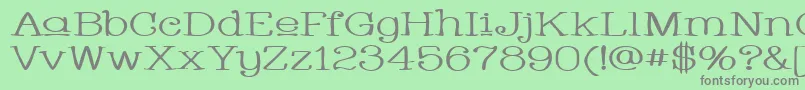 WhackadooUpperWide Font – Gray Fonts on Green Background
