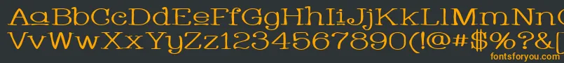 Шрифт WhackadooUpperWide – оранжевые шрифты на чёрном фоне