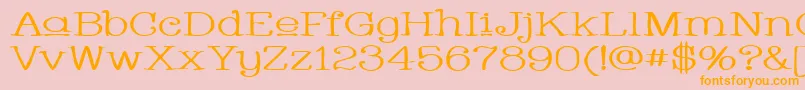 WhackadooUpperWide Font – Orange Fonts on Pink Background