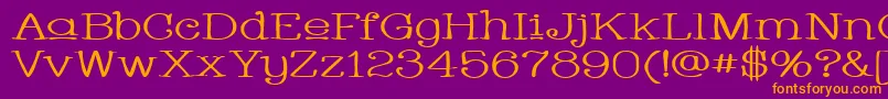 WhackadooUpperWide Font – Orange Fonts on Purple Background