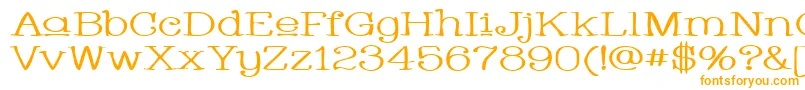WhackadooUpperWide-Schriftart – Orangefarbene Schriften auf weißem Hintergrund