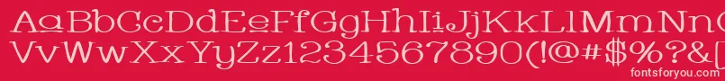 WhackadooUpperWide-Schriftart – Rosa Schriften auf rotem Hintergrund