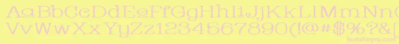 WhackadooUpperWide Font – Pink Fonts on Yellow Background