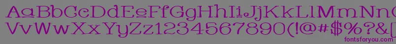 WhackadooUpperWide Font – Purple Fonts on Gray Background