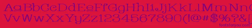 WhackadooUpperWide-fontti – violetit fontit punaisella taustalla