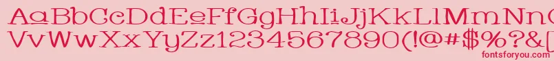 WhackadooUpperWide Font – Red Fonts on Pink Background