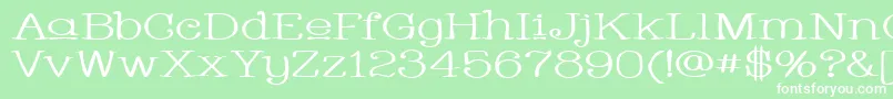 WhackadooUpperWide Font – White Fonts on Green Background