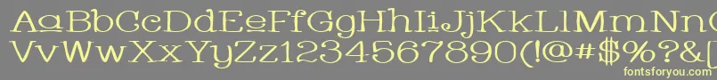 Шрифт WhackadooUpperWide – жёлтые шрифты на сером фоне