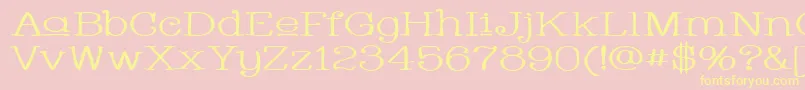 WhackadooUpperWide Font – Yellow Fonts on Pink Background