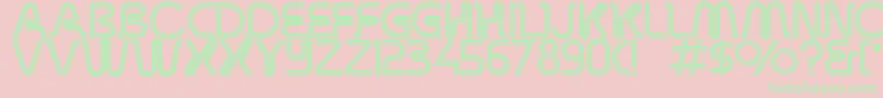 RetroStereoThin Font – Green Fonts on Pink Background