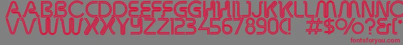 RetroStereoThin Font – Red Fonts on Gray Background