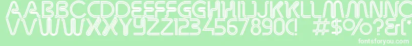 RetroStereoThin Font – White Fonts on Green Background