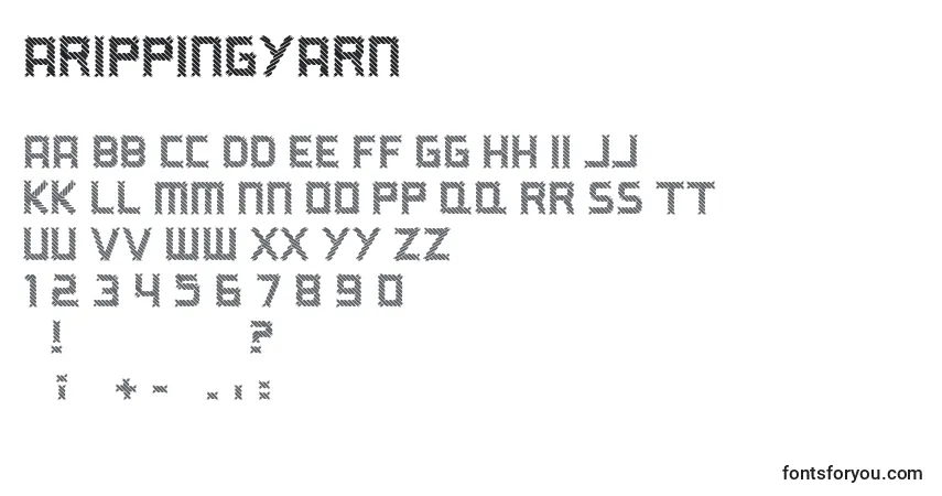 ARippingYarn-fontti – aakkoset, numerot, erikoismerkit