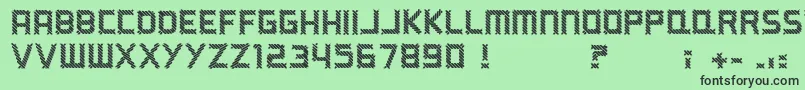 フォントARippingYarn – 緑の背景に黒い文字