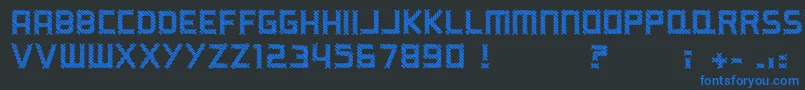 Шрифт ARippingYarn – синие шрифты на чёрном фоне
