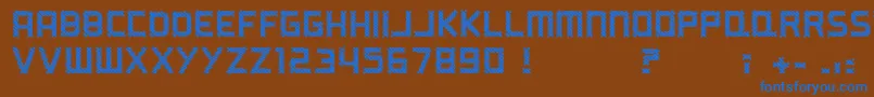 ARippingYarn-fontti – siniset fontit ruskealla taustalla