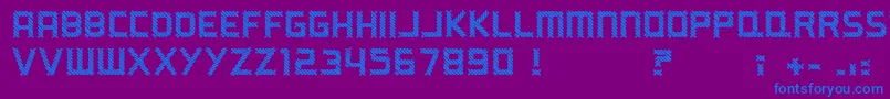 ARippingYarn-Schriftart – Blaue Schriften auf violettem Hintergrund