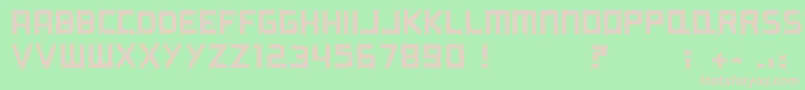 ARippingYarn-fontti – vaaleanpunaiset fontit vihreällä taustalla
