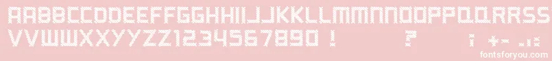 ARippingYarn-fontti – valkoiset fontit vaaleanpunaisella taustalla