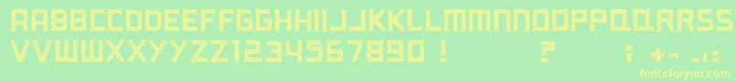 ARippingYarn-fontti – keltaiset fontit vihreällä taustalla