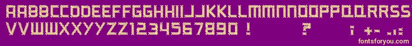 ARippingYarn Font – Yellow Fonts on Purple Background