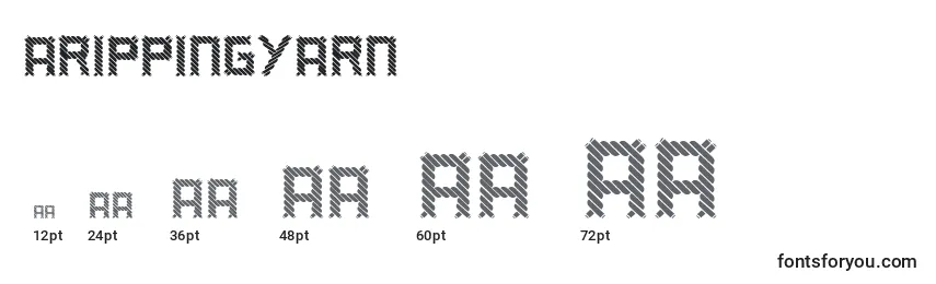 ARippingYarn Font Sizes