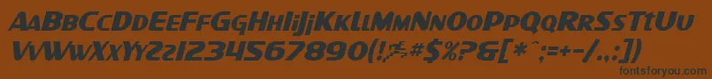 SfIntellivisedItalic Font – Black Fonts on Brown Background