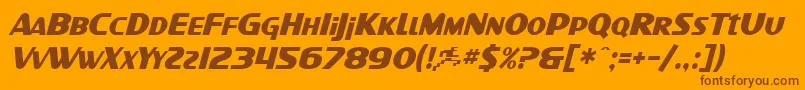 SfIntellivisedItalic Font – Brown Fonts on Orange Background