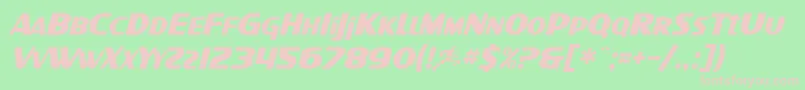 SfIntellivisedItalic Font – Pink Fonts on Green Background