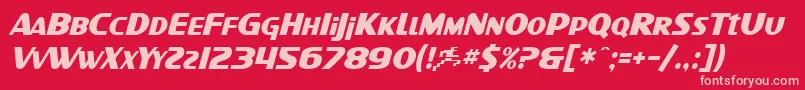 Шрифт SfIntellivisedItalic – розовые шрифты на красном фоне