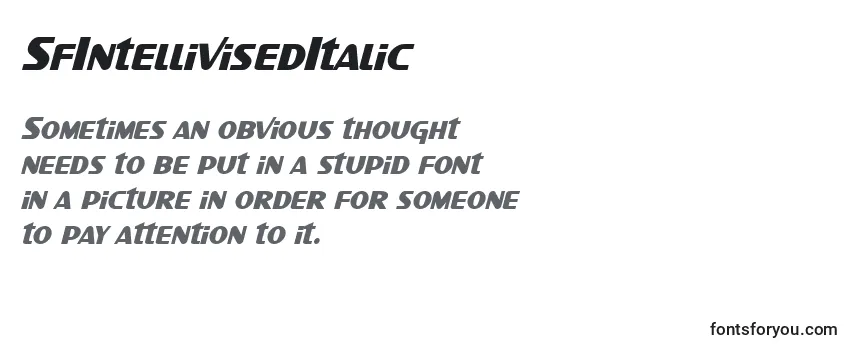 Review of the SfIntellivisedItalic Font