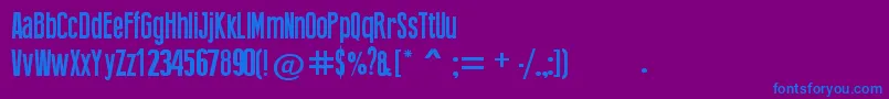 フォントPressFeeling – 紫色の背景に青い文字