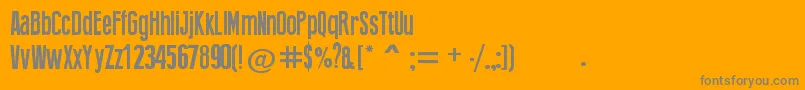 PressFeeling Font – Gray Fonts on Orange Background