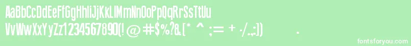 フォントPressFeeling – 緑の背景に白い文字