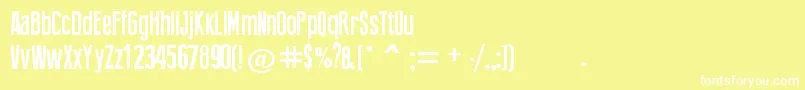 フォントPressFeeling – 黄色い背景に白い文字