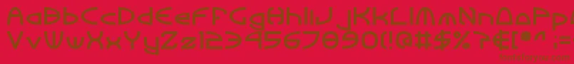 Lisätietoja TinkerRoundBold-fontista TinkerRoundBold-fontti – ruskeat fontit punaisella taustalla