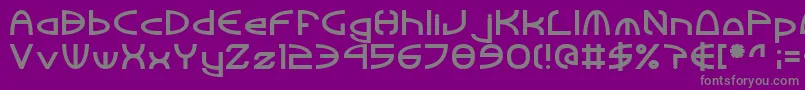 フォントTinkerRoundBold – 紫の背景に灰色の文字