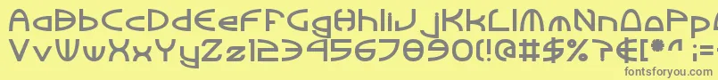 フォントTinkerRoundBold – 黄色の背景に灰色の文字