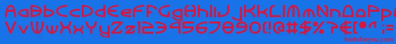 TinkerRoundBold Font – Red Fonts on Blue Background