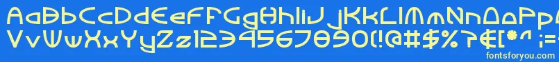TinkerRoundBold Font – Yellow Fonts on Blue Background